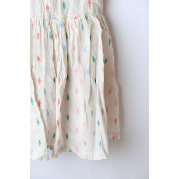 Pink Chicken Girls Sz 8 Ivory Sleeveless Summer Casual Dress Lined 100% Cotton - Picture 8 of 9